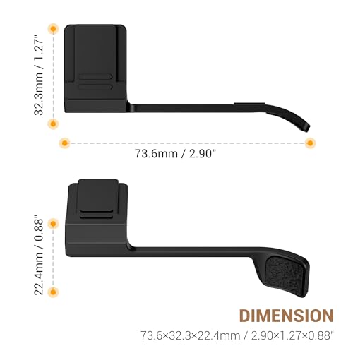 Image of X-E5 XE5 Thumb Up Grip w Shutter Button for Fuji Fujifilm XE5 Thumb -Black