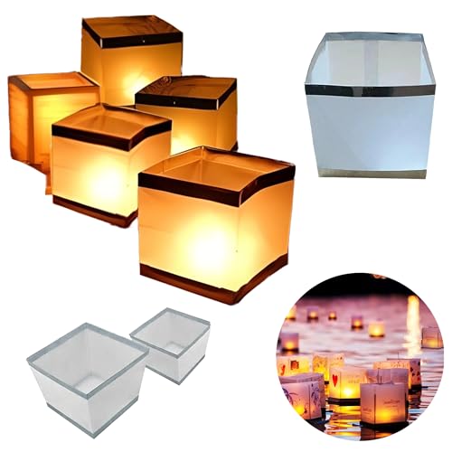 10 pcs Water Floating Candle Paper Lanterns Outdoo
