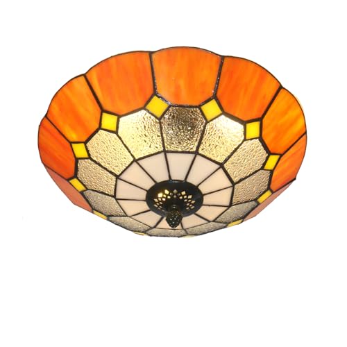 Xinyeal 12 Inch Tiffany Style Vintage Stained Glass...