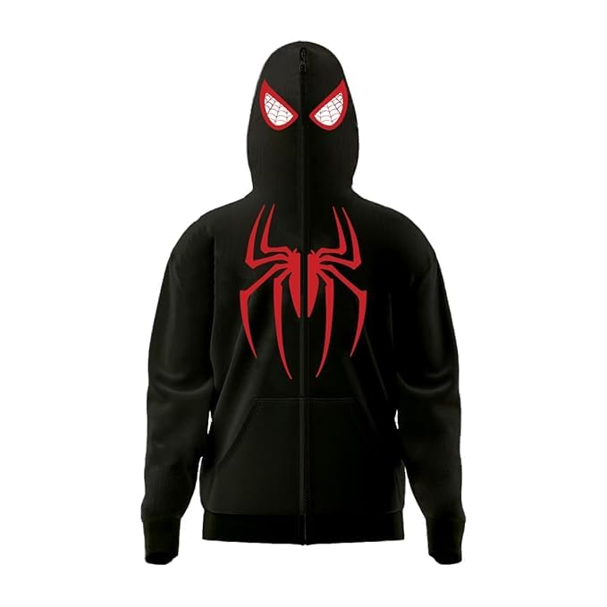 drobe S-M Print Stylish Long Sleeves Hooded Neck Full Zip Black Zipper-picture-53