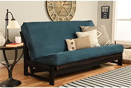 Kodiak Furniture Full-Size Futon Cover in Suede Blue Fabric