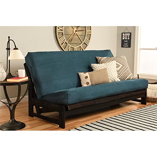 Kodiak Furniture Full-Size Futon Cover in Suede Blue Fabric