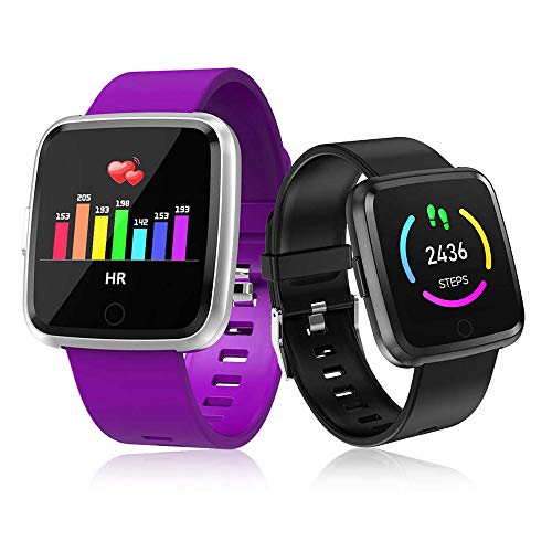 Image of JSTOR Waterproof Y7 Silica Gel Fitness Wristwatch 1.3inch Smart Watch Sports Wristband Activity Tracker with Heart Rate Monitor, Sleep, Step Counter, Call Support for Android & iOS - P37 (Purple)