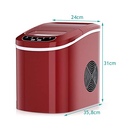 DREAMADE Eiswürfel Maschine, Eiswürfelbereiter Ice Maker, 2 Eiswürfel-Größen wählbar, 6-13 Minuten Produktzeit… – Bild 8