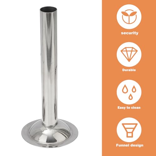 Tubo de enchimento de salsicha 3 peças de aço inoxidável de enchimento manual de salsicha funis para