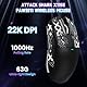 ATTACK SHARK X11 SE Kabellose Gaming-Maus, PixArt PAW3311 Gaming-Sensor, BT/2.4G Wireless/Kabelgebunden, 22000 DPI, 65 Stunden Akku, Büro- und Gaming-Maus für Win11/Xbox/PS/Mac (Schwarz + Klebeband)