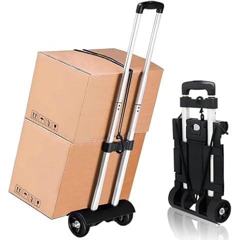 WIRJIJI Folding Luggage Cart with Expandable Base Cover