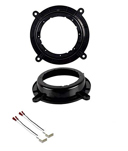 Front Door Speaker Install Mount Bracket Plate + Wire Harness for Mazda: 2014-2018 Mazda3, 2014-2018 Mazda6, 2013-2019 CX-5, 2016-2019 CX-9