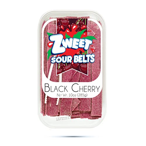 Zweet Sour Belts Black Cherry - 10 oz Tub miniatura 1