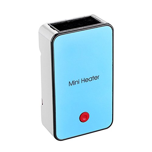 JCW Mini Electric Heater Especially Suitable for Office Workers,Portable Space Heater Mute,Safe, Hidden Bracket,One-Touch Switch,Using Mouse,Warm Hand at Office/Home,Beautiful and Easy.200W (Blue)