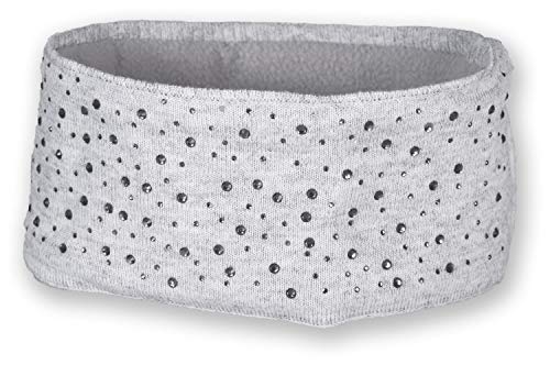 styleBREAKER Damen Stirnband mit Strasssteinen und weichem Fleece-Innenfutter, Feinstrick Haarband, warmes Headband 04026003, Farbe:Hellgrau styleBREAKER Damen Stirnband mit Strasssteinen und weichem Fleece-Innenfutter, Feinstrick Haarband, warmes Headband 04026003, Farbe:Hellgrau