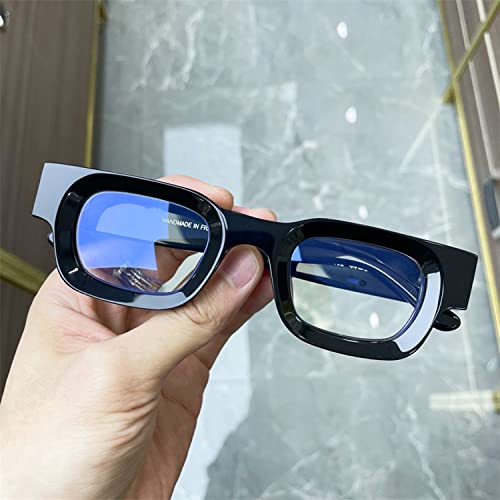 Image of EYLRIM Thick Square Frame Sunglasses for Women Men Chunky Rectangle Polarized Sunglasses UV400 Protection