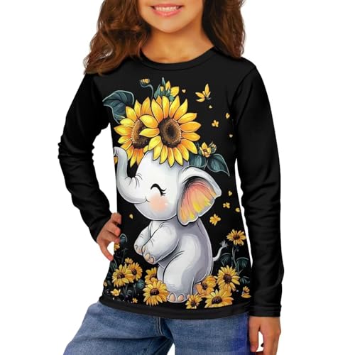 Image of Uourmeti Teens Girls Long Sleeve T Shirts Fall Outfits Boys Active Sportswear Running Tops