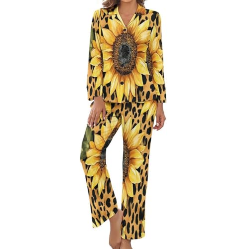 Pyjama à manches longues femme en vêtement d'intérieur confortable et décontracté