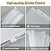 KTRIO Letter Size Binder Pockets 3 Ring Binder Zipper Pouch 12 Pack, 3 Holes Clear PVC Loose Leaf Bags 8.5