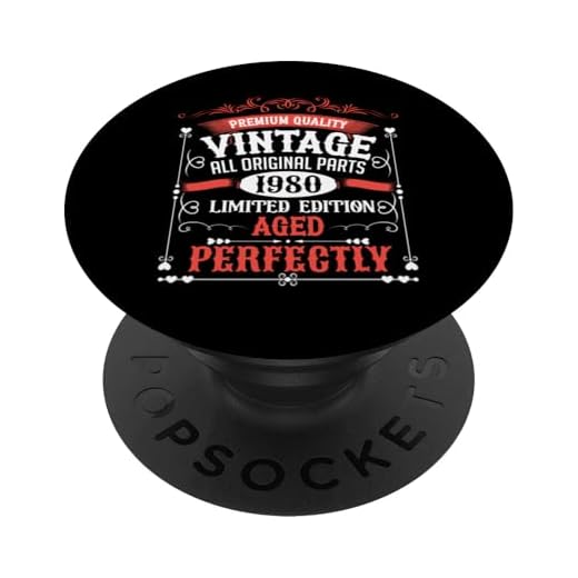 1980 Vintage All Orginal Partes Envejecido Perfectamente Divertido Cumpleaños PopSockets PopGrip Intercambiable