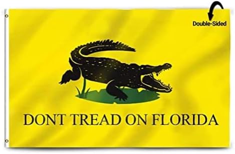 Dont Tread On Florida Flag 3x5 Feet with Brass Gromets (Double Sided), Yellow