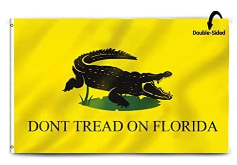 Dont Tread On Florida Flag 3x5 Feet with Brass Gromets (Double Sided), Yellow