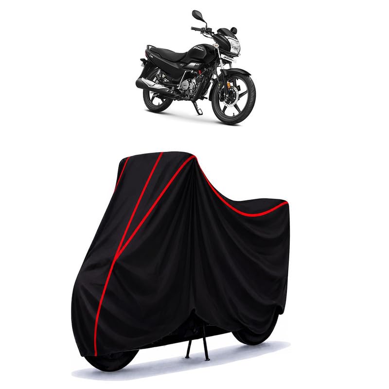 Image of Hero Splendor iSmart New BS6 Water Resistant Bike Cover for All Motorcycles & Rain | Heavy Duty | UV Protection, Dustproof, Scratchproof | All Weather Two Wheeler Cover with Elastic Bottom