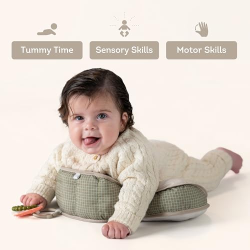Image of Taf Toys Tummy Time Ergonomic Support Toy & Teether for Infant Newborn Supportive Baby & Neck Strengthening Develops Muscles for Crawling Montessori Sensory Toy Tummy Time Toys 0-6 Months