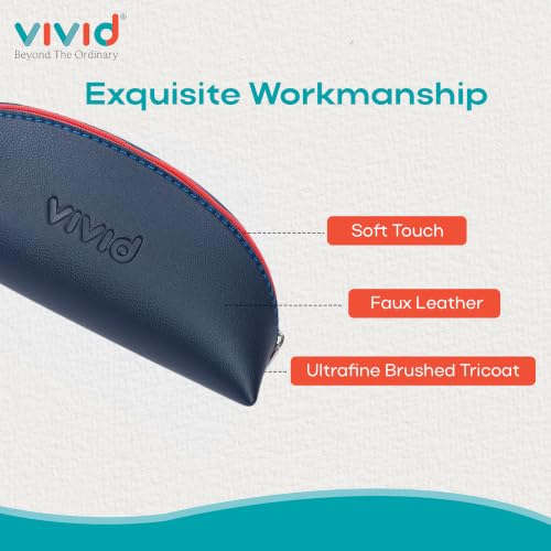 Image of VIVID Unisex Lightweight Specs Zipper Eyewear Dabbi Faux Leather Cover
