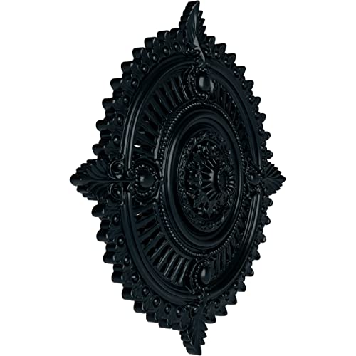 Image of 29 1 /8 inchOD x 1 1 /4 inchID x 4 inchP Haylynn Ceiling Medallion (Fits Canopies up to 1 1 /4 inch), Hand-Painted Night Shade