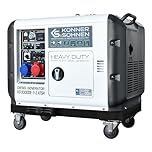 Générateur diesel KS 9300DE-1/3 ATSR, groupe électrogène de secours 7500 W (400 V) / 6500 W (230 V), système de commutation de phase VTS, générateur d'énergie EURO 5, préchauffeur d'air