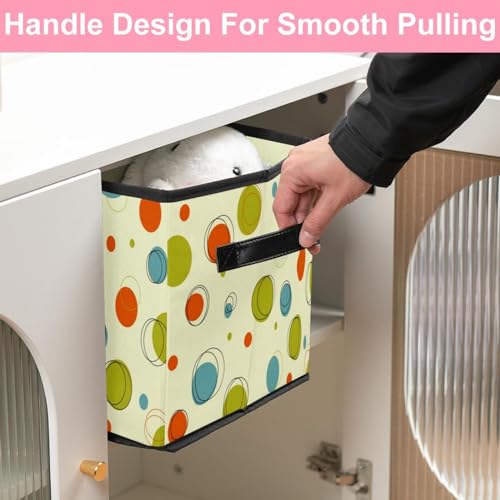 Boîte de rangement pliable cube en tissu motif géométrique pour placard - 7