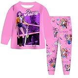 Generisch K POP De-mon Hunters Mädchen Zweiteiliges Kostüm, Kinder Hausanzug/Kostüm，Kpop Demon Hunters Geschenk – Alles in einem modischen, bequemen Set für Kpop-Fans.
