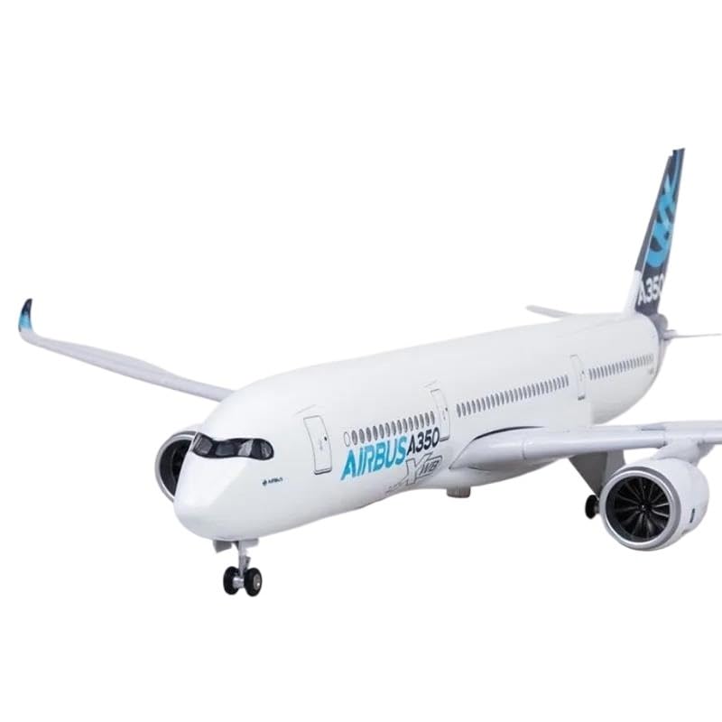 Model Planes 47cm 1/142 Scale Model Aircraft for A350 Prototype XWB Aviation Model with Lights and Wheels Diecast Finished Aircraft Model Collectible Model Kit(Light Version)