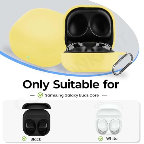 Image of Soft Silicone Case Cover for Samsung Galaxy Buds Core (Yellow)