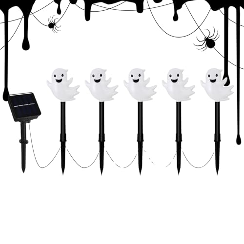 Luces de estaca de Halloween: decoración solar impermeable para evitar cables en el jardín 2