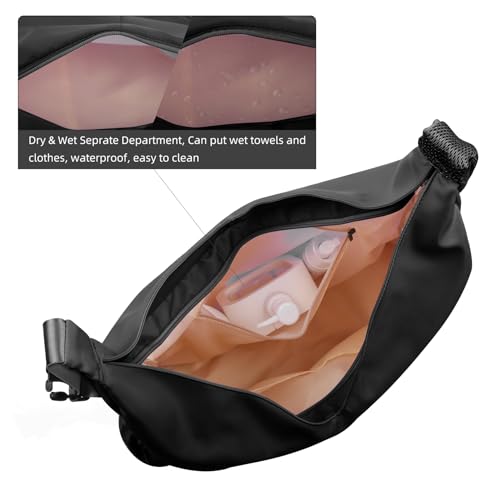 Bolsa esportiva feminina grande para academia de ioga com suporte para tapete de ioga e compartiment