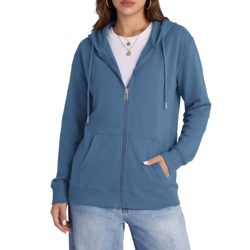 Image of Witsmile Zip Up Hoodie Women Oversized Sweatshirt Long Sleeve 2026 Fall Outfit Lightweight Jackets Workout Clothes