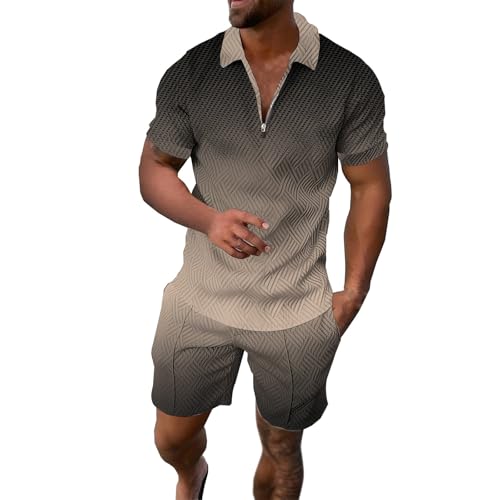 Ensemble t-shirt et short grande taille homme confortable pour l'été