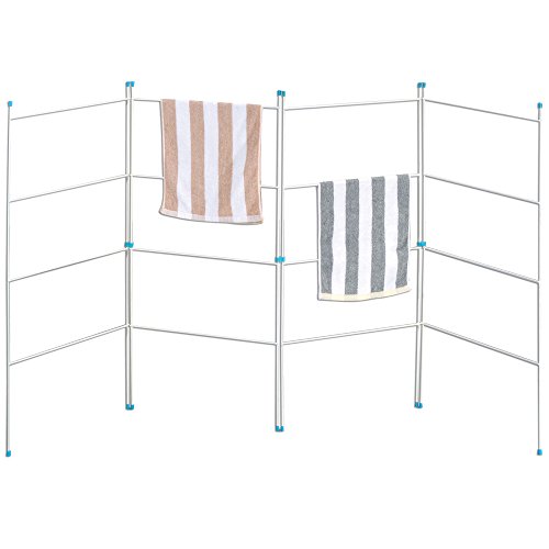 Home Vida Clothes Drying Rack - Foldable 4 Fold Airer with Drying Space, Foldable Design, Indoor/Outdoor Use, White