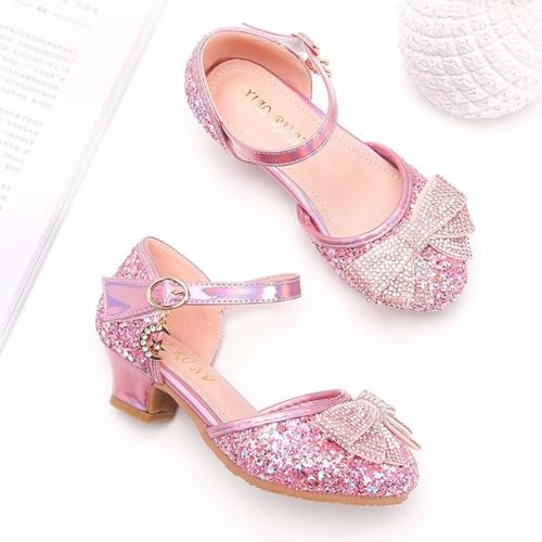 Girls Clear Jelly Sandals with Sparkle Bow | Cosplay Mary Jane Party Shoes for Toddler Kids, Dress Up Princess Beach Wedding Flats4