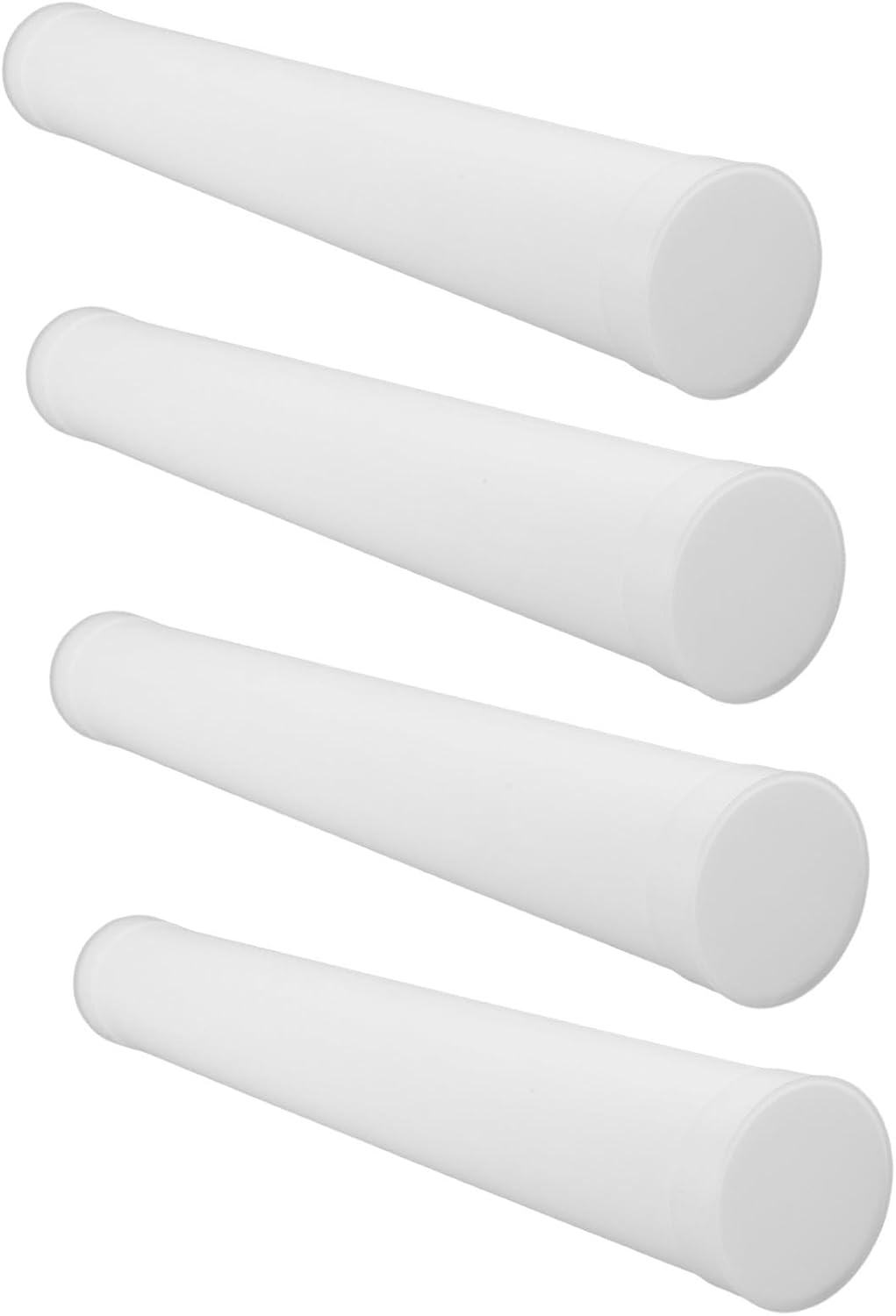 4pcs Poster Travel Tubes with Caps, Pp Plastic Protective Storage Tubes for Posters and Large Drawings, Dustproof Art Protection Cylinders for Galleries and Students, 18x2.4 Inch