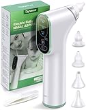 Nasal Aspirator for Baby Electric, DynaBliss Baby Nose Sucker with 4 Medical Silicone Tips and 3 Suction Levels, Rechargeable Baby Nasal Aspirator Newborn Includes Nasal