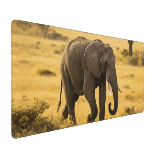 Tapis de souris de jeu éléphant XXL antidérapant avec surface de protection de table
