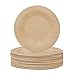 Relaxdays Bambusowe talerze, Ø 18 cm, zestaw 25 talerzy jednorazowych, okrągłe, odporne na odkształcenia, jednorazowe naczynia na imprezę, biodegradowalne, naturalne