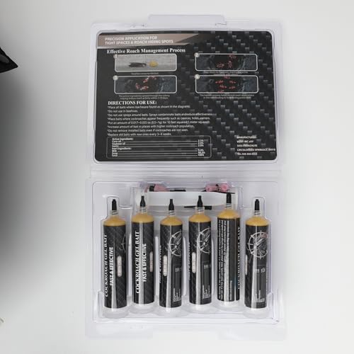 Image of 6 Tubes Cockroach Gel Bait for Home Indoor Outdoor,Powerful Roach Repellent