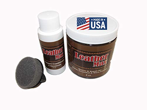 Dark Brown - Leather Max Kit Leather Refinish an Aid to Color Restorer for Larger Jobs Like Sofa or Couch (Leather Repair Kit)