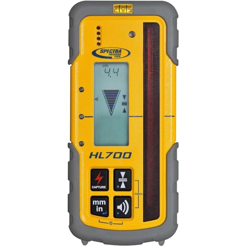 Spectra Precision HL700 Digital Readout Receiver for Basic & Advanced Performance, Huge 5 in (12.7 cm) Reception Height, Front & Rear LCD Displays, Waterproof and Weatherproof