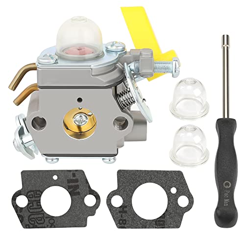 Ewillownm Compatible avec le carburateur C1U-H60 avec outil de réglage du joint, ampoule d'amorçage pour débroussailleuse Ryobi Homelite 25 cc, 26 cc, 30 cc