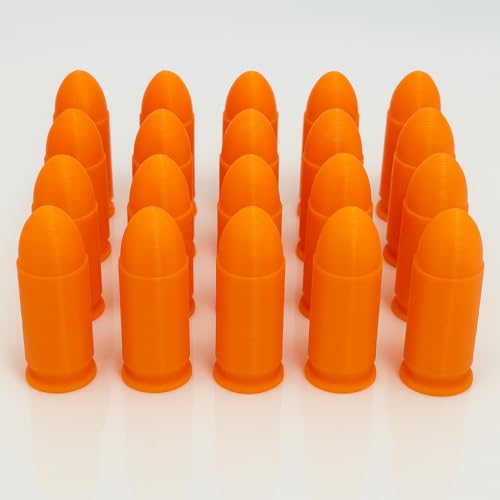 TechStudio3D .45 ACP Snap Caps – Inert Dummy Rounds for Dry Fire Training – Durable & Reusable – High Visibility – 5/10/20 Pack (20 Pack)