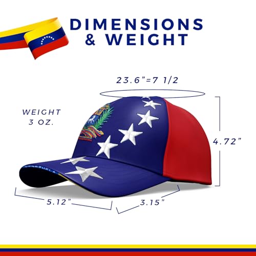Gorra tricolor de Venezuela con escudo y estrellas miniatura 5