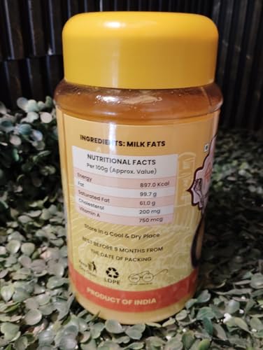 Image of Chiranjeevi Pure Cow Ghee 500 ml |rich aroma, authentic taste, smooth texture, and natural nutrition. Ideal for cooking, frying, sweets, roasting, and enhancing daily meals with purity | Yellow Pack of 4