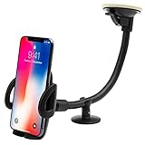 EXSHOW 吸盤式 車載ホルダー ワンタッチ フレキシブルアーム ホルダー 360度回転可能 滑り止め スマホ 車載スタンド [並行輸入品]