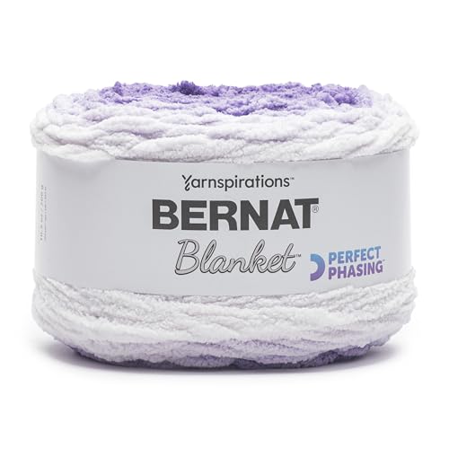 Spinrite Bernat Blanket Perfect Phasing Yarn Dark Orchid hilo chenilla para tejer mantas 2